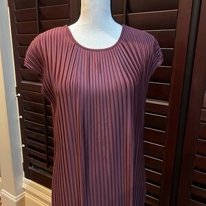 Fun 2 Fun Purple Pleated Blouse size M